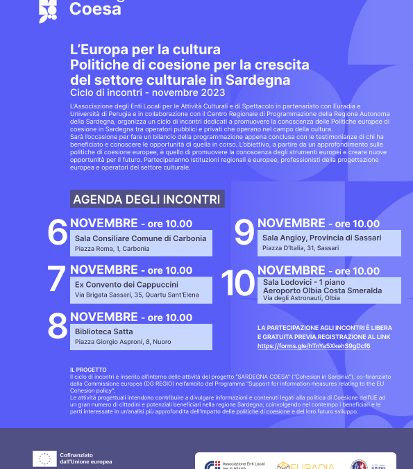 Al via il ciclo di incontri dedicati alla promozione delle politiche europee di coesione